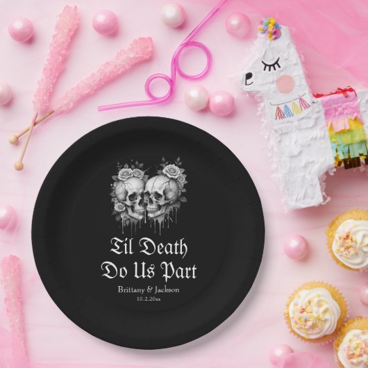 Til Death Do Uns Party Halloween Brautparty Pappteller (Party)