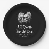 Til Death Do Uns Party Halloween Brautparty Pappteller (Vorderseite)
