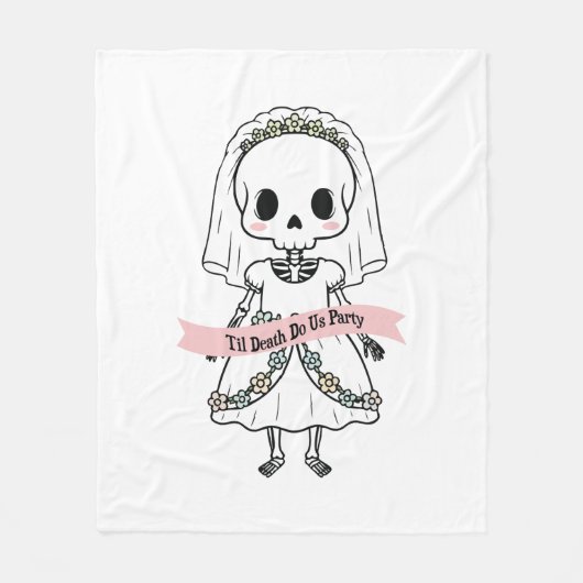 Til Death Do Uns Party Halloween Fleecedecke (Vorderseite)