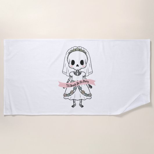 Til Death Do Uns Party Halloween Strandtuch (Vorderseite)