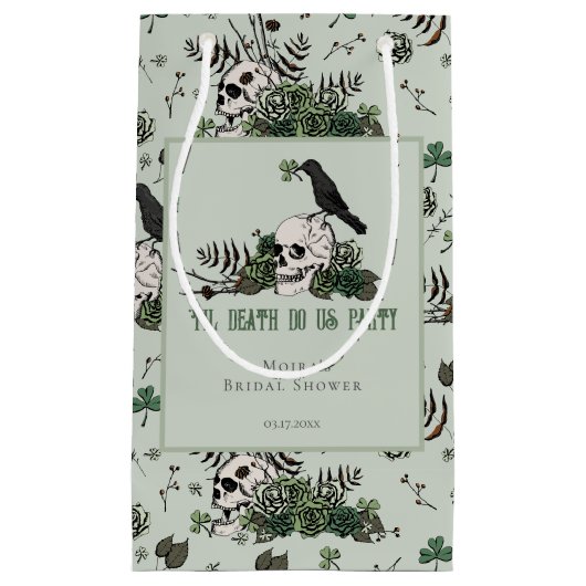 Til Death Do Uns Party Irish Skulls Brautparty Kleine Geschenktüte (Vorderseite)
