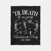 Til Death Do Uns Party Retro Halloween Bachelorett Fleecedecke (Vorderseite)