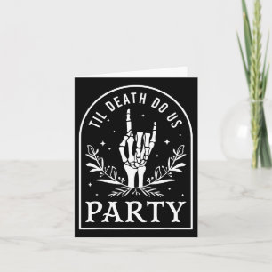 Til Death Do Uns Party Retro Halloween Bachelorett Karte