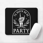 Til Death Do Uns Party Retro Halloween Bachelorett Mousepad (Mit Mouse)