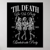 Til Death Do Uns Party Retro Halloween Bachelorett Poster (Vorne)