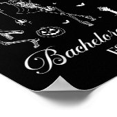 Til Death Do Uns Party Retro Halloween Bachelorett Poster (Ecke)