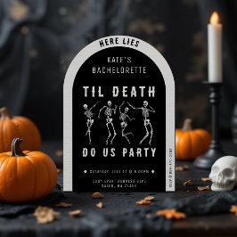 Til Death Do Uns Party Skeletton Junggeselinnen-Ab Einladung