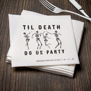 Til Death Do Uns Party Skeletton Junggeselinnen-Ab Serviette