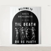 Til Death Do Uns Party Skeletton Junggeselinnen-Ab Wandteppich (Vorderseite)
