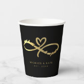 Til Death Do Uns Teil Black & Gold Unendlichkeit S Pappbecher (Vorderseite)