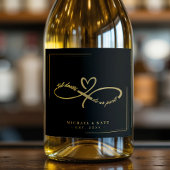 Til Death Do Uns Teil Black & Gold Unendlichkeit S Schaumweinetikett