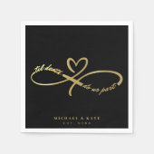 Til Death Do Uns Teil Black & Gold Unendlichkeit S Serviette (Vorderseite)