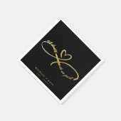 Til Death Do Uns Teil Black & Gold Unendlichkeit S Serviette (Ecke)
