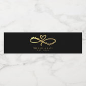 Til Death Do Uns Teil Black & Gold Unendlichkeit S Wasserflaschenetikett (Einzelnes Label)