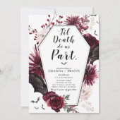 Til Death Do Uns Teil Engagement Party-Sarg Einladung (Vorderseite)