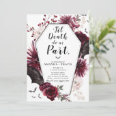 Til Death Do Uns Teil Engagement Party-Sarg Einladung (Stehend Vorderseite)