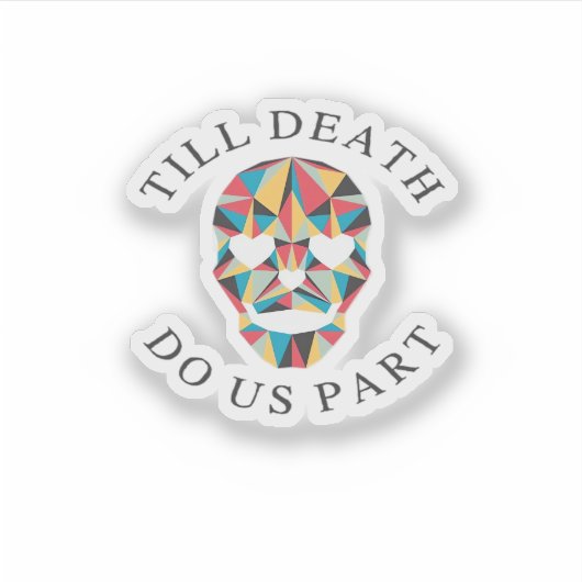 Til Death Do us Funny & Classic Halloween Aufkleber (Vorderseite)