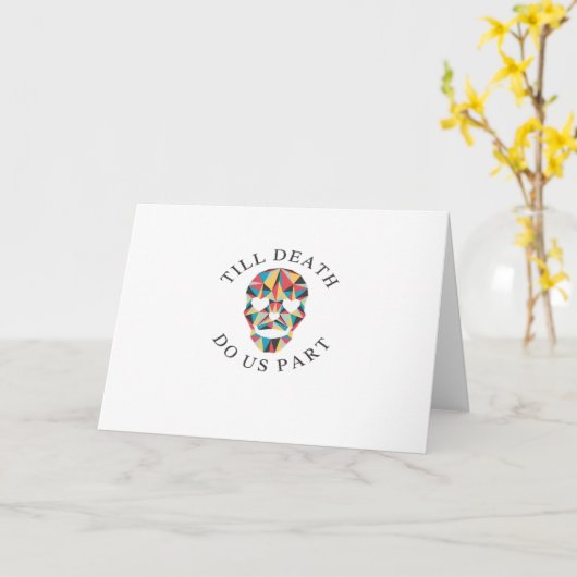 Til Death Do us Funny & Classic Halloween Karte (Gelbe Blume)