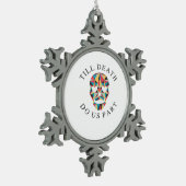 Til Death Do us Funny & Classic Halloween Schneeflocken Zinn-Ornament (Links)