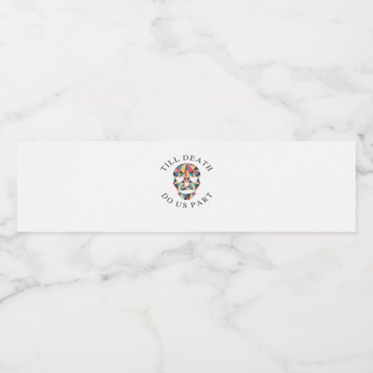 Til Death Do us Funny & Classic Halloween Wasserflaschenetikett (Einzelnes Label)