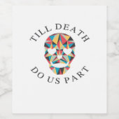 Til Death Do us Funny & Classic Halloween Weinetikett (Einzelnes Label)