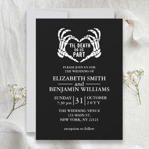 Til Death Do us Part Black Halloween Hochzeit Einladung