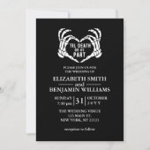 Til Death Do us Part Black Halloween Hochzeit Einladung (Vorderseite)