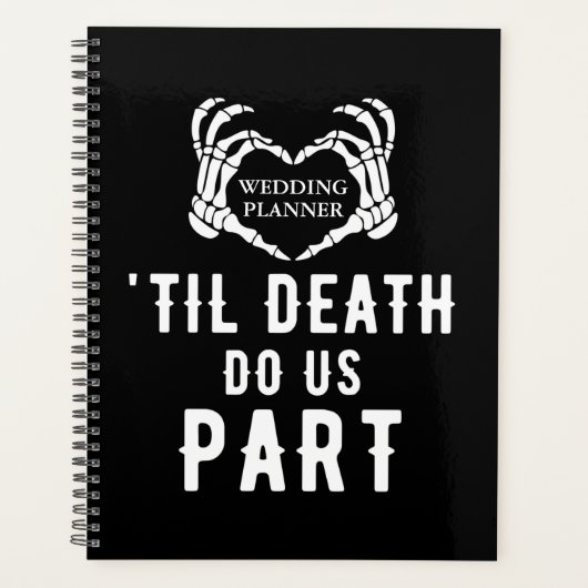 Til Death Do us Part Black Skeleton Wedding Planer (Vorderseite)