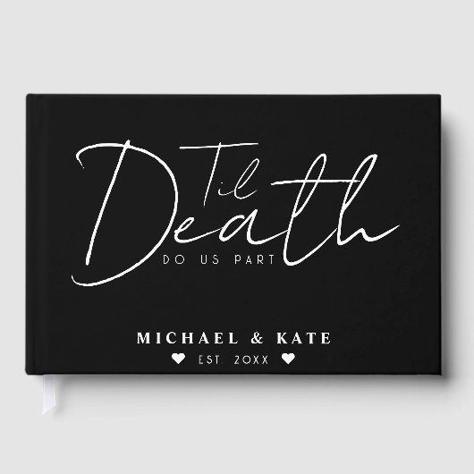 Til Death Do us Part Black Wedding Gästebuch (Vorderseite)