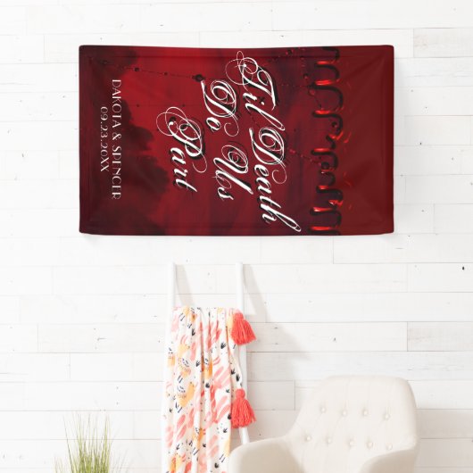 Til Death Do us Part | Blood Red Murder Mystery Banner (Insitu)