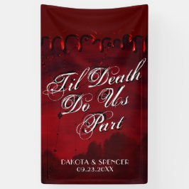 Til Death Do us Part | Blood Red Murder Mystery Banner