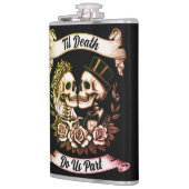 Til Death Do us Part: Bride & Groom Skelett Flachmann (Links)