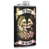 Til Death Do us Part: Bride & Groom Skelett Flachmann (Rechts)