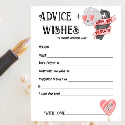 Til Death Do us Part | Couple Advisor Card | Farbe Mitteilungskarte