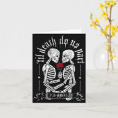Til Death Do Us Part Couple Skeleton Halloween Men Karte (Gelbe Blume)