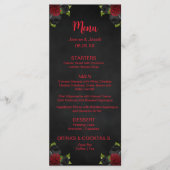 Til Death Do us Part Dark Goth Moody Wedding Menu Menükarte (Vorderseite)