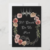Til Death Do us Part Elegante Rose Halloween Gothi Einladung (Vorderseite)