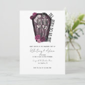 Til Death Do us Part | Engagement | gotisch Einladung (Stehend Vorderseite)