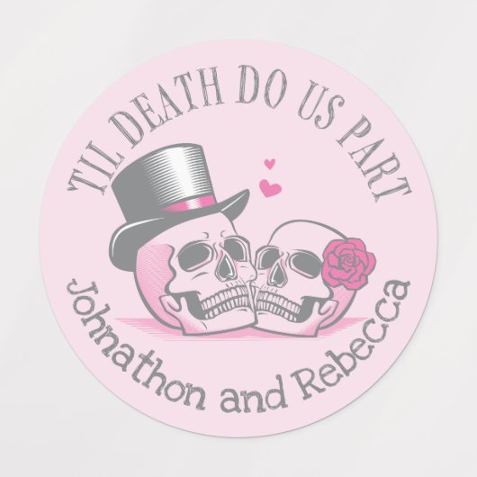 Til Death Do us Part Etiketten (Design 2)