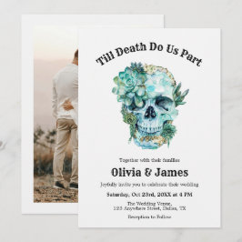 Til Death Do us Part Foto Halloween Hochzeit Einladung