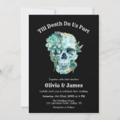 Til Death Do us Part Foto Halloween Hochzeit Einladung (Vorderseite)