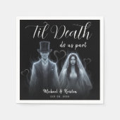 Til Death Do us Part Ghost Gothic Wedding Serviette (Vorderseite)