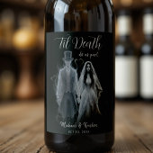 Til Death Do us Part Ghost Gothic Wedding Weinetikett
