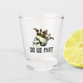 Til Death Do us Part Gotheen Skull mit Krone Schnapsglas (Vorderseite)