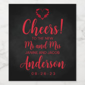 Til Death Do us Part Gothic Black and Red Weinetikett (Einzelnes Label)