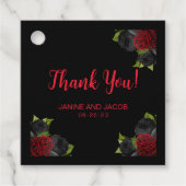 Til Death Do us Part Gothic Black and Rote Rose Geschenkanhänger (Vorderseite)