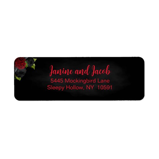 Til Death Do us Part Gothic Black mit Rote Rosen (Vorne)