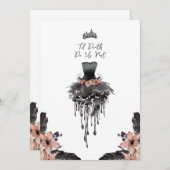 Til Death Do us Part Gothic Brautparty Einladung (Vorne/Hinten)