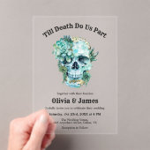Til Death Do us Part Gothic Halloween Hochzeit Acryleinladungen (Insitu (Handheld))