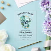 Til Death Do us Part Gothic Halloween Hochzeit Acryleinladungen (In Situ (Hochzeit))